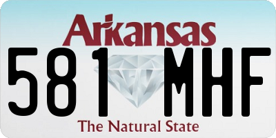 AR license plate 581MHF