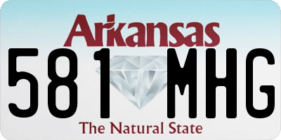 AR license plate 581MHG