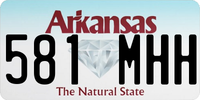 AR license plate 581MHH
