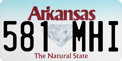 AR license plate 581MHI
