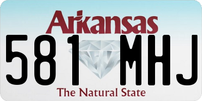AR license plate 581MHJ