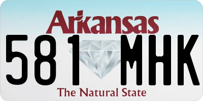 AR license plate 581MHK