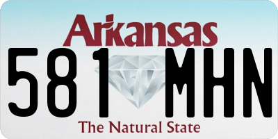 AR license plate 581MHN