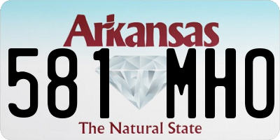 AR license plate 581MHO