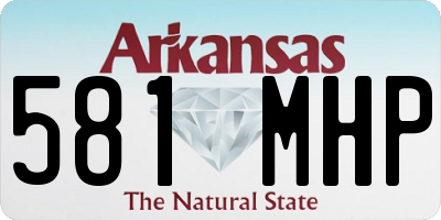 AR license plate 581MHP