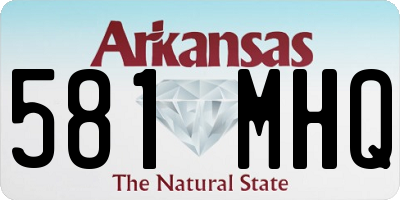 AR license plate 581MHQ