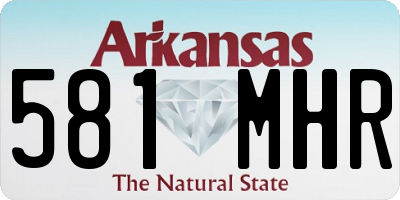 AR license plate 581MHR