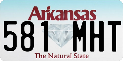 AR license plate 581MHT