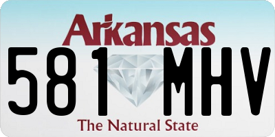 AR license plate 581MHV