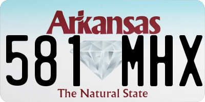 AR license plate 581MHX