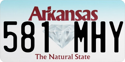 AR license plate 581MHY
