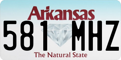 AR license plate 581MHZ