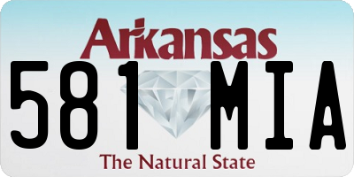 AR license plate 581MIA