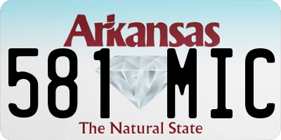 AR license plate 581MIC
