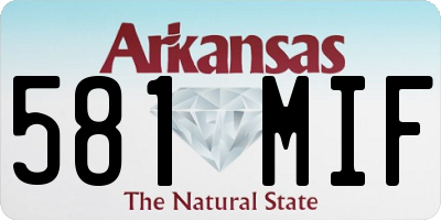 AR license plate 581MIF