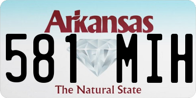AR license plate 581MIH