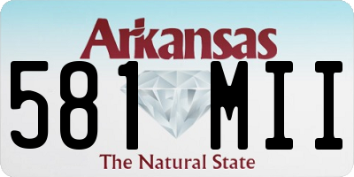 AR license plate 581MII