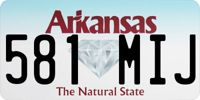 AR license plate 581MIJ