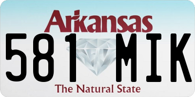 AR license plate 581MIK