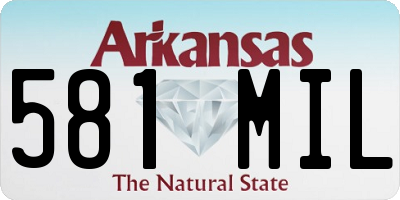 AR license plate 581MIL