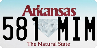 AR license plate 581MIM
