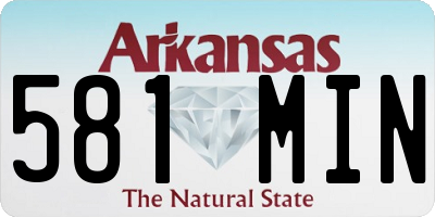 AR license plate 581MIN