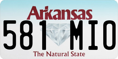 AR license plate 581MIO