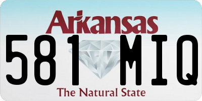 AR license plate 581MIQ