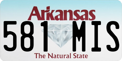 AR license plate 581MIS