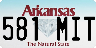 AR license plate 581MIT