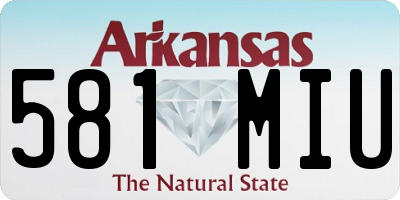 AR license plate 581MIU