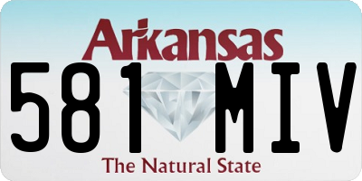 AR license plate 581MIV