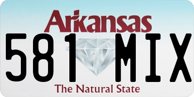 AR license plate 581MIX