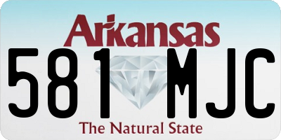 AR license plate 581MJC