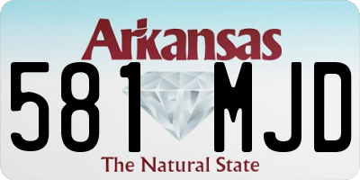 AR license plate 581MJD