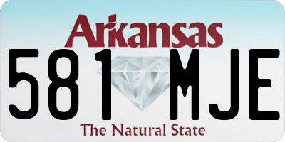 AR license plate 581MJE