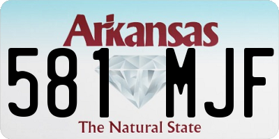 AR license plate 581MJF