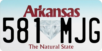 AR license plate 581MJG