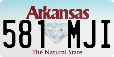 AR license plate 581MJI