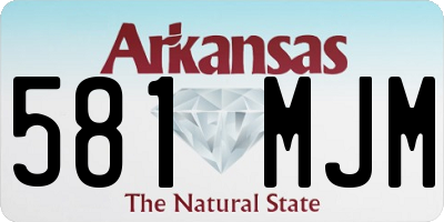 AR license plate 581MJM
