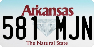 AR license plate 581MJN