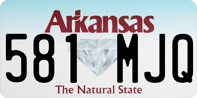 AR license plate 581MJQ