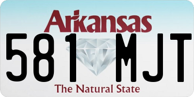 AR license plate 581MJT