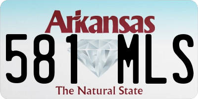 AR license plate 581MLS