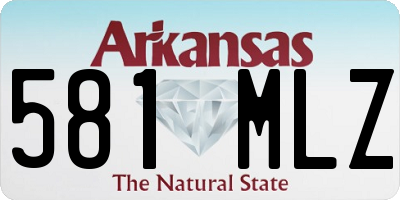 AR license plate 581MLZ