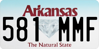 AR license plate 581MMF