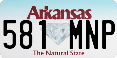 AR license plate 581MNP