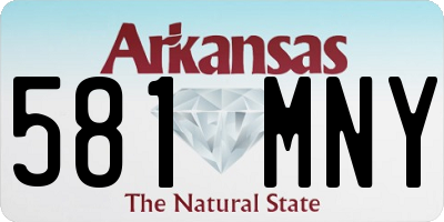 AR license plate 581MNY