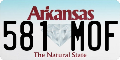 AR license plate 581MOF
