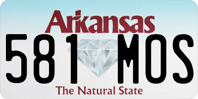 AR license plate 581MOS